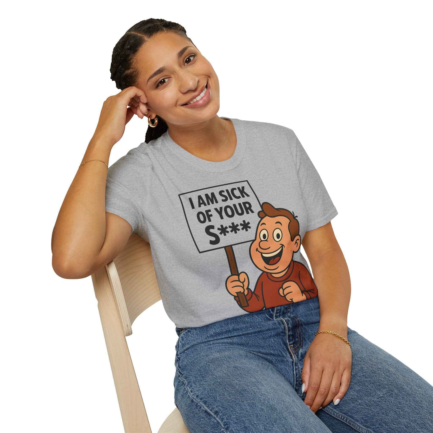„I Am Sick of Your S*“ – Shirt im Retro-Comic-Look