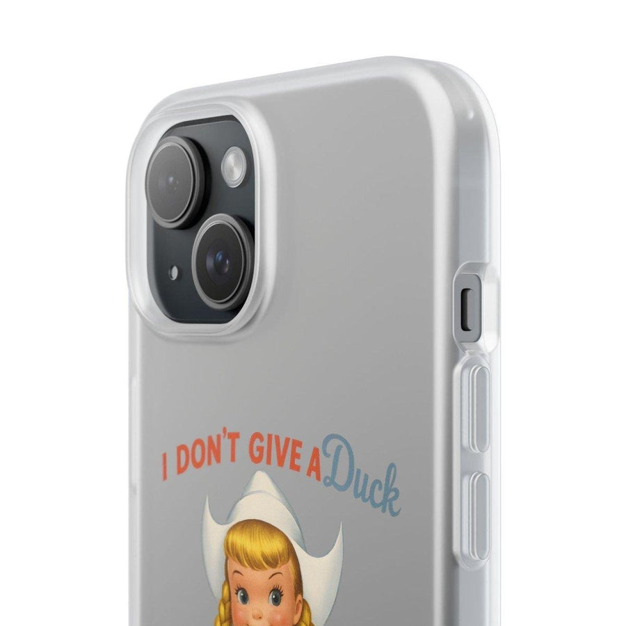 I Don’t Give a Duck – Handyhülle mit flauschiger Gleichgültigkeit-Phone Case-True Insights