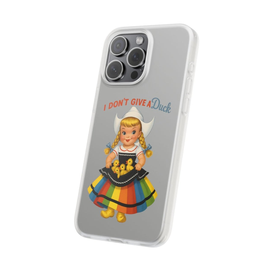 I Don’t Give a Duck – Handyhülle mit flauschiger Gleichgültigkeit-Phone Case-True Insights