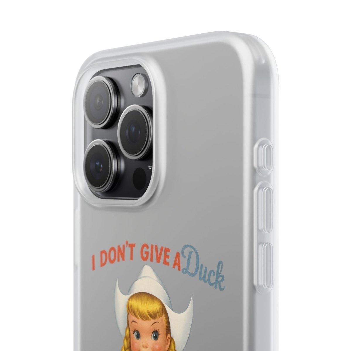 I Don’t Give a Duck – Handyhülle mit flauschiger Gleichgültigkeit-Phone Case-True Insights