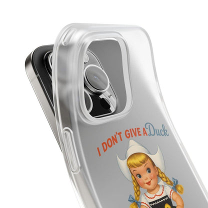 I Don’t Give a Duck – Handyhülle mit flauschiger Gleichgültigkeit-Phone Case-True Insights