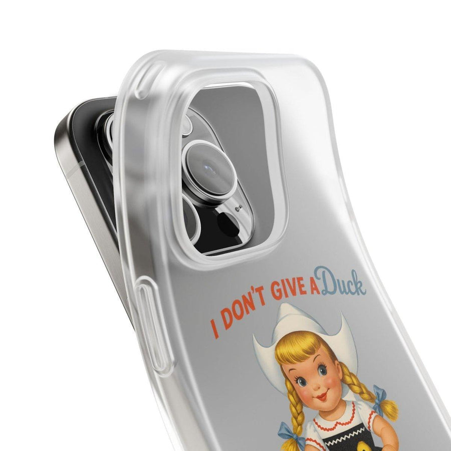 I Don’t Give a Duck – Handyhülle mit flauschiger Gleichgültigkeit-Phone Case-True Insights