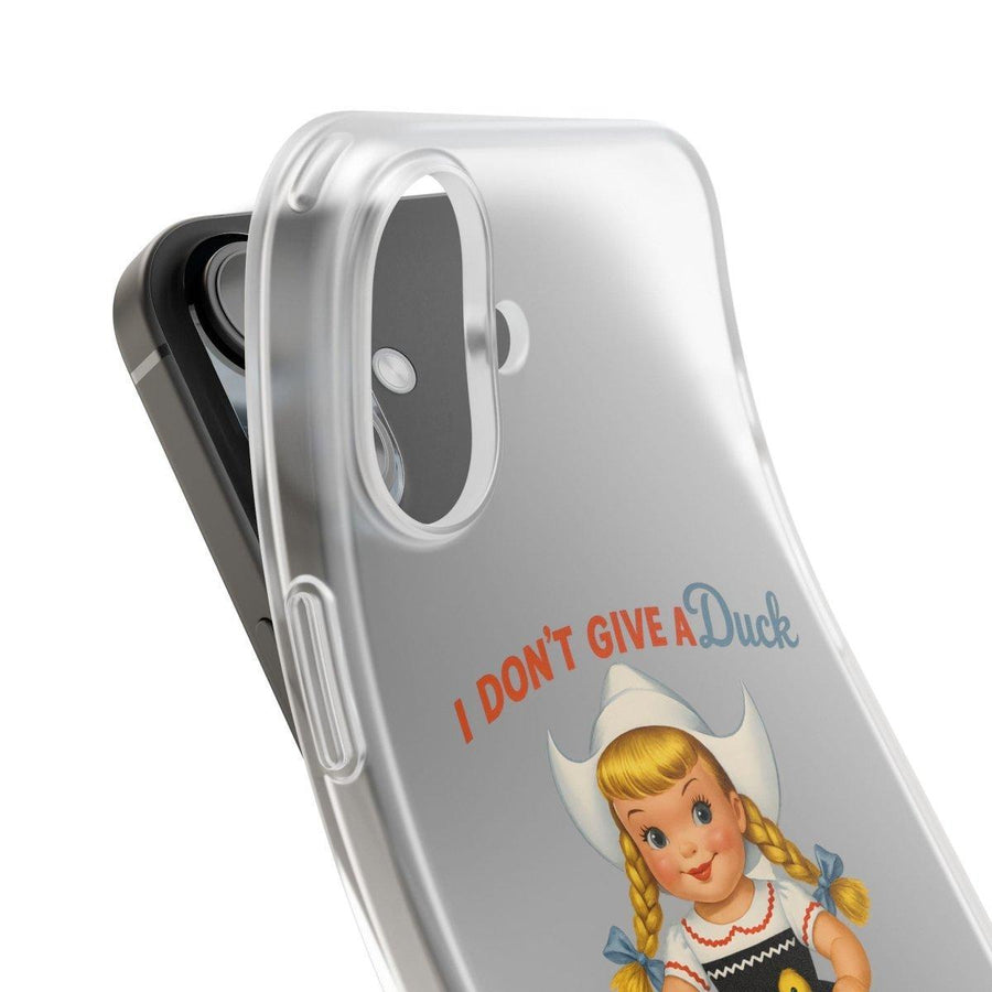 I Don’t Give a Duck – Handyhülle mit flauschiger Gleichgültigkeit-Phone Case-True Insights