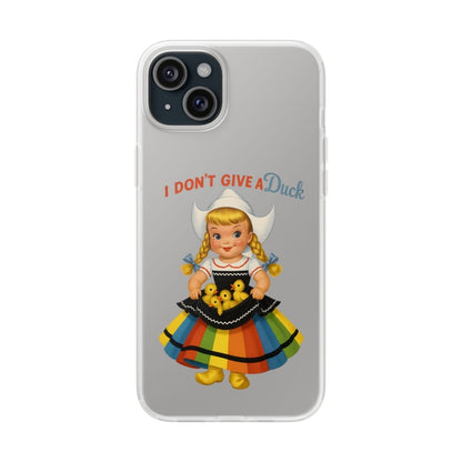 I Don’t Give a Duck – Handyhülle mit flauschiger Gleichgültigkeit-Phone Case-True Insights