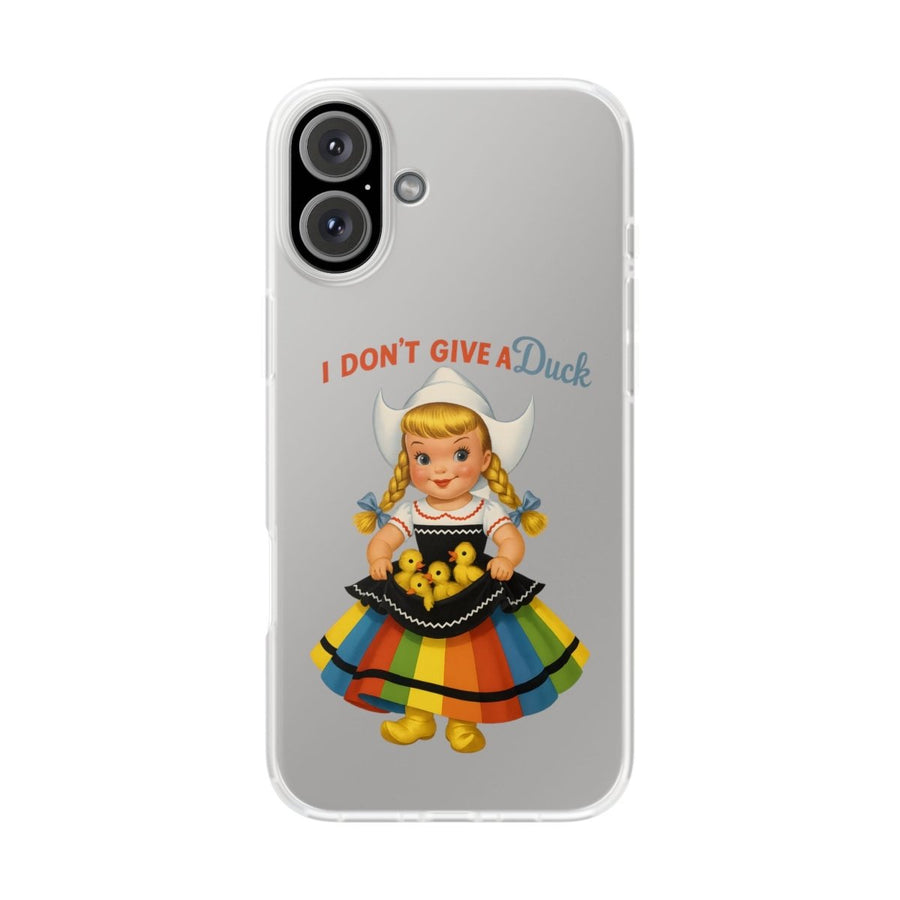 I Don’t Give a Duck – Handyhülle mit flauschiger Gleichgültigkeit-Phone Case-True Insights