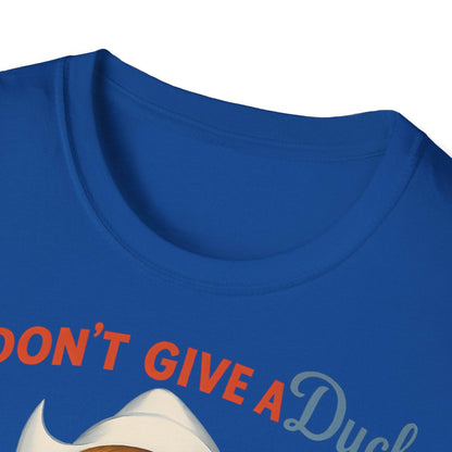 "I Don't Give a Duck | Nostalgisches Vintage-Mädchen mit Küken – Humorvoll & Originell" – Freches Satire-Design für mutige Statements | True Insights