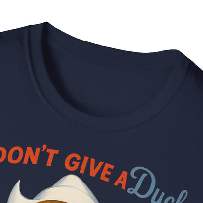 "I Don't Give a Duck | Nostalgisches Vintage-Mädchen mit Küken – Humorvoll & Originell" – Freches Satire-Design für mutige Statements | True Insights