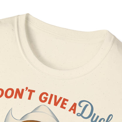"I Don't Give a Duck | Nostalgisches Vintage-Mädchen mit Küken – Humorvoll & Originell" – Freches Satire-Design für mutige Statements | True Insights