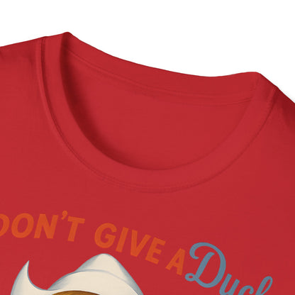 "I Don't Give a Duck | Nostalgisches Vintage-Mädchen mit Küken – Humorvoll & Originell" – Freches Satire-Design für mutige Statements | True Insights