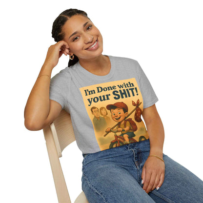 I'm Done with Your Shit! Retro Runaway Kid T-Shirt – Lustiges T-Shirt für rebellische Kinder