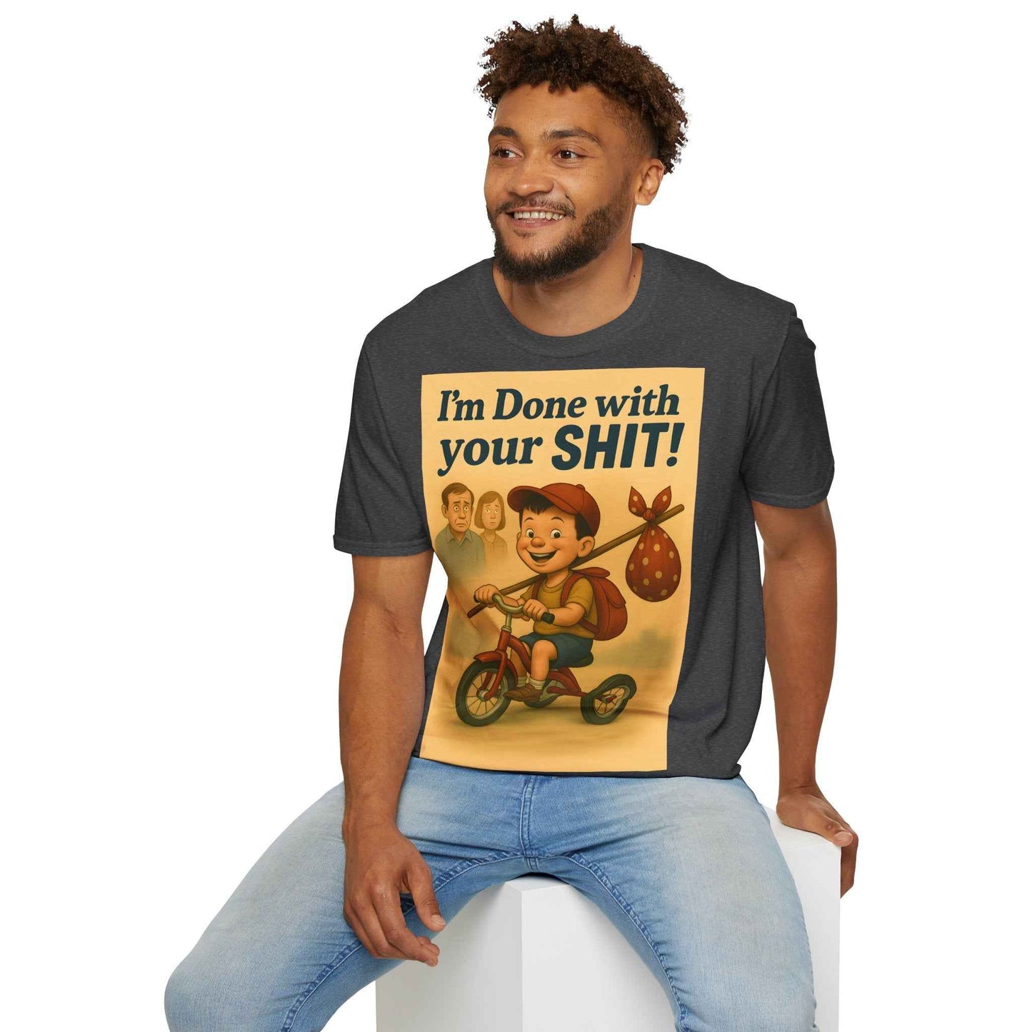 I'm Done with Your Shit! Retro Runaway Kid T-Shirt – Lustiges T-Shirt für rebellische Kinder