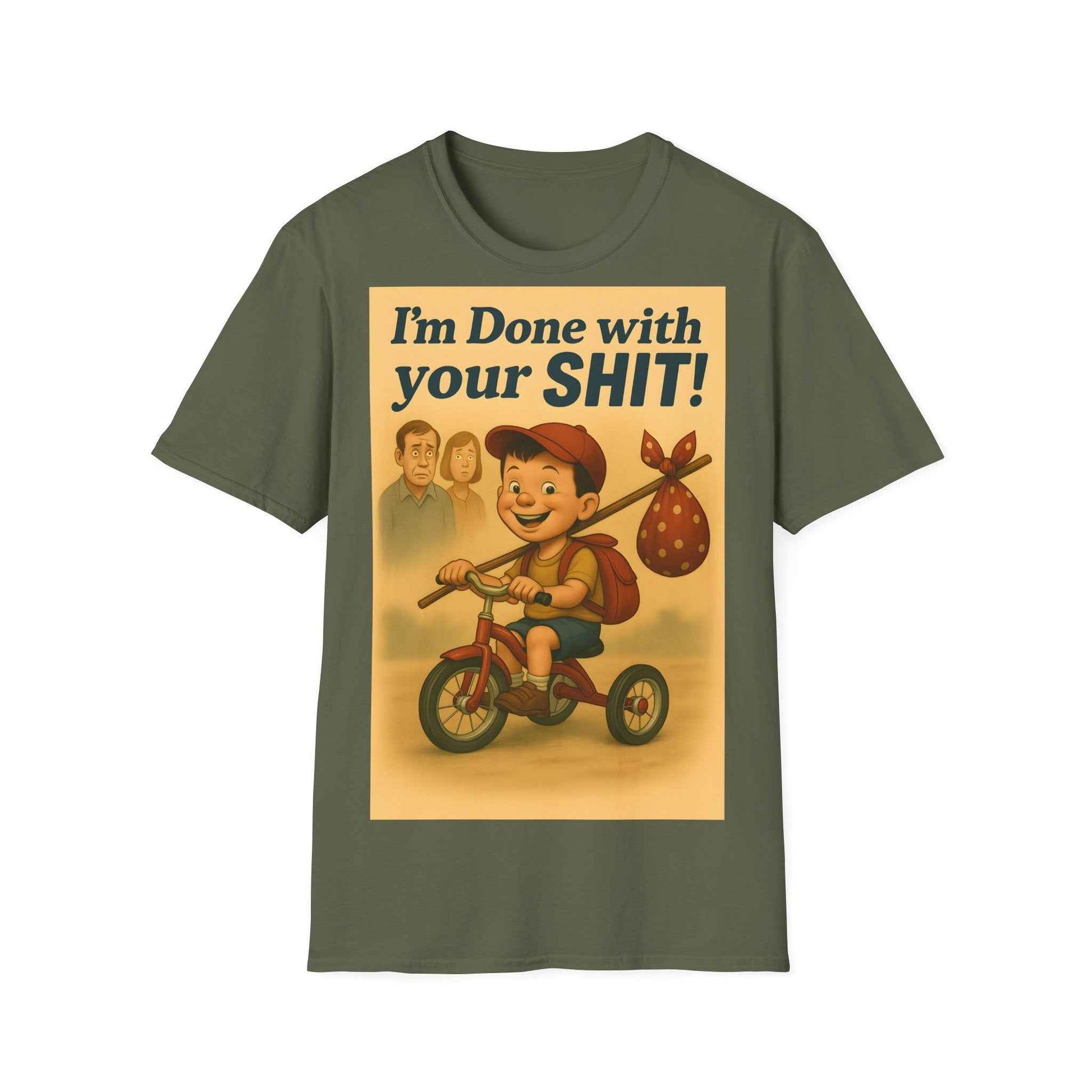 I'm Done with Your Shit! Retro Runaway Kid T-Shirt – Lustiges T-Shirt für rebellische Kinder
