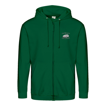 „I’m Not Old, I’m Classic“ Hoodie – Retro-Auto & Humor im Vintage-Stil-Zip Hoodie-True Insights
