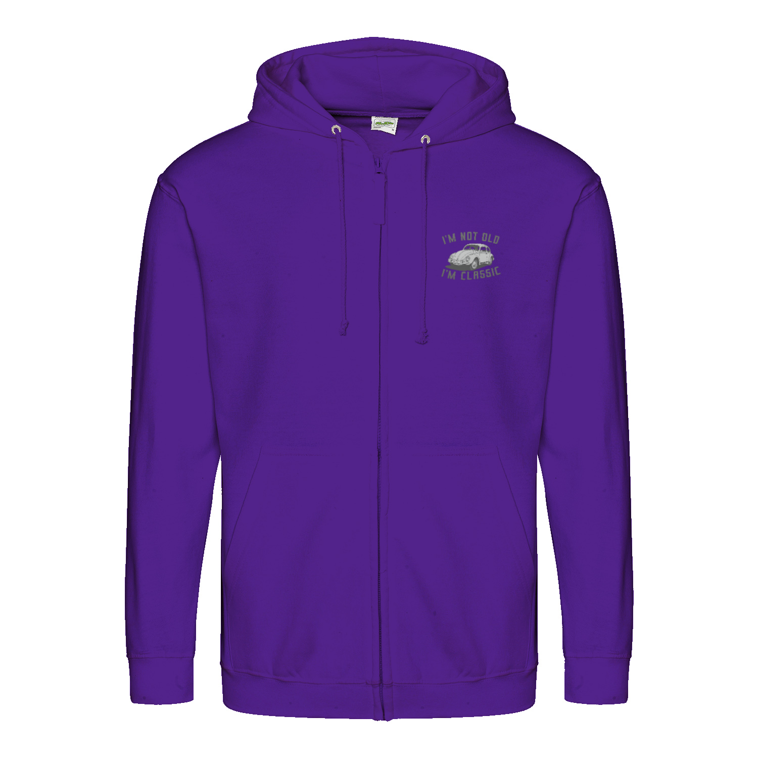 „I’m Not Old, I’m Classic“ Hoodie – Retro-Auto & Humor im Vintage-Stil-Zip Hoodie-True Insights