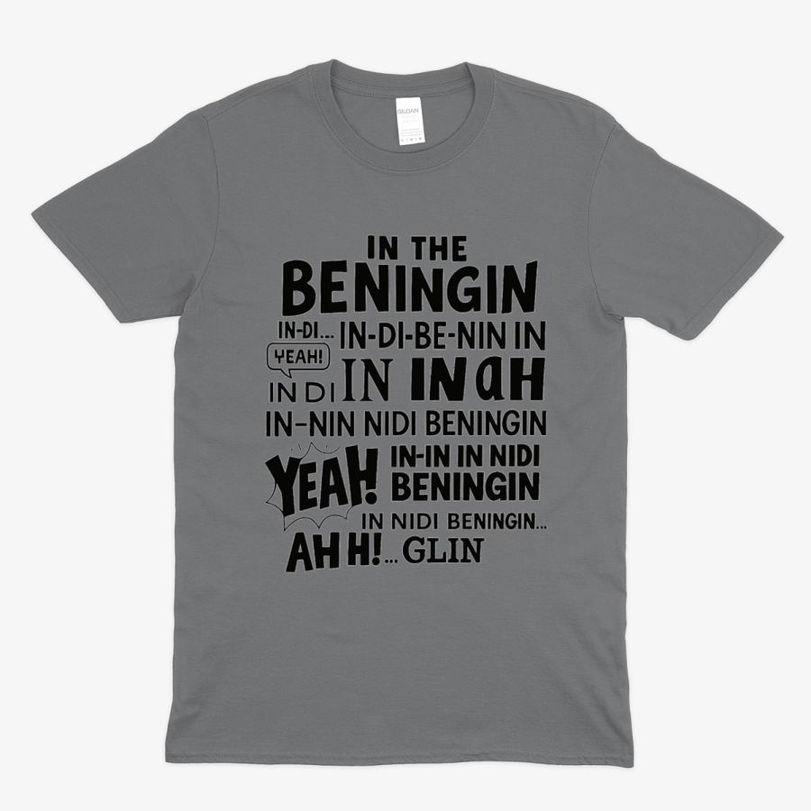 True Insights T-Shirt In The Beningin Spruch in Charcoal, dunkles Anthrazitgrau