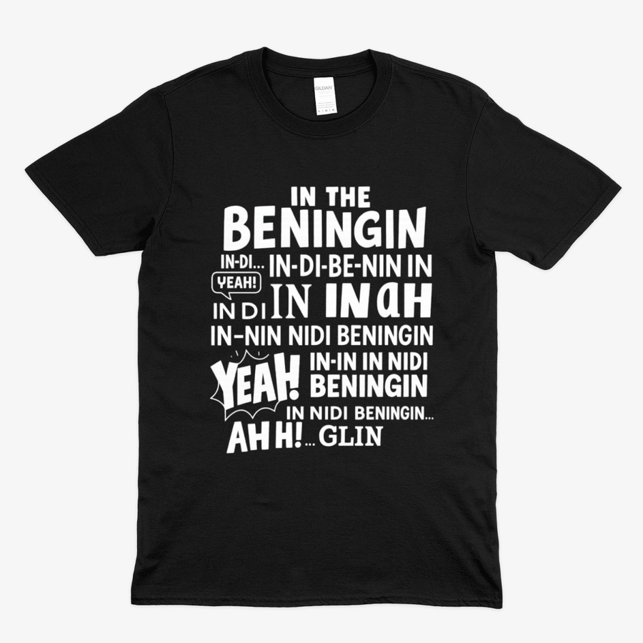 True Insights T-Shirt In The Beningin viral Meme in Schwarz, zeitloser Klassiker