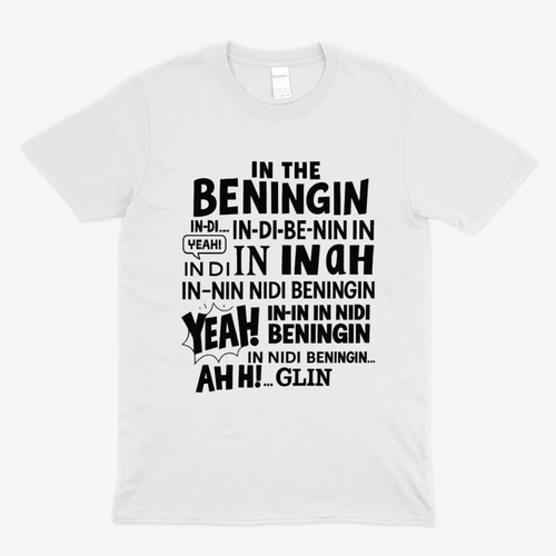 True Insights T-Shirt In The Beningin Meme Spruch in Weiß, klassisches Baumwollshirt