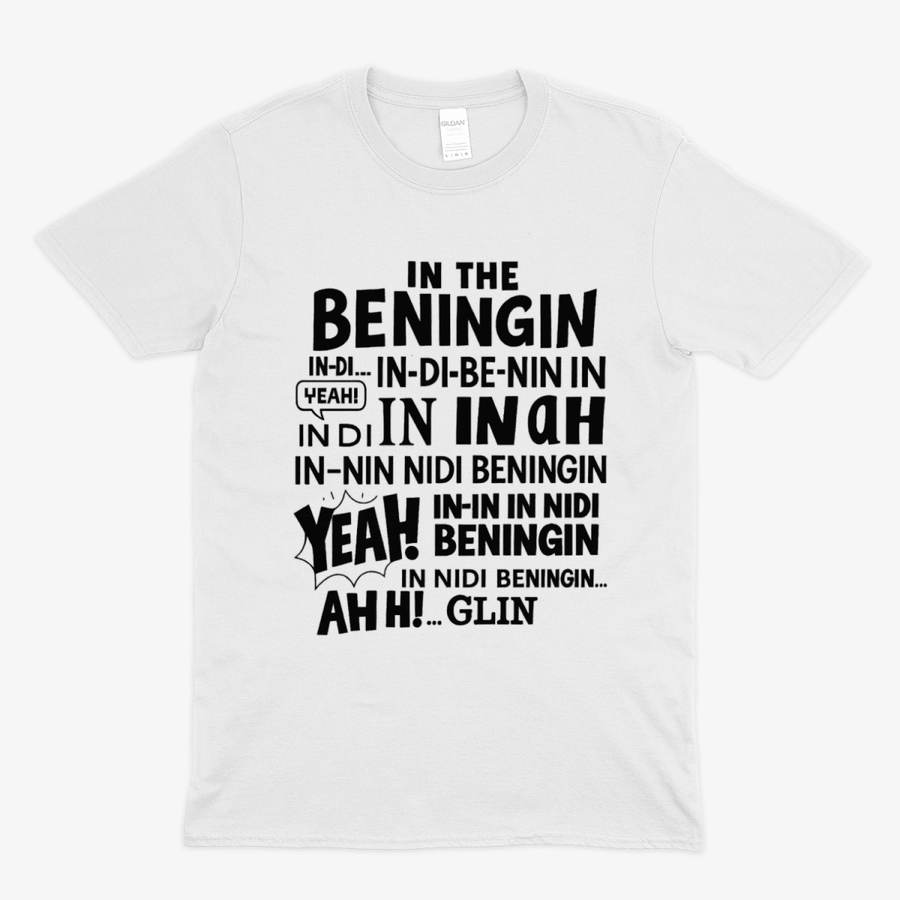 True Insights T-Shirt In The Beningin Meme Spruch in Weiß, klassisches Baumwollshirt