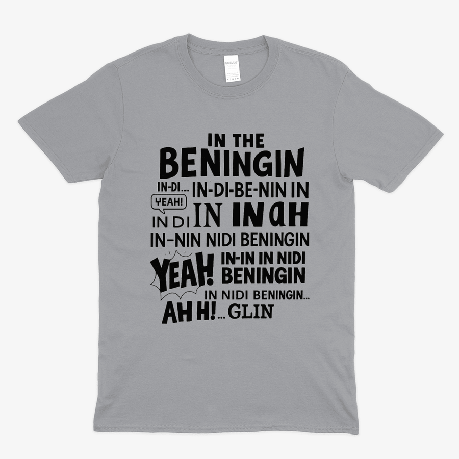 True Insights T-Shirt In The Beningin Meme Motiv in Sport Grey, helles Graumeliert