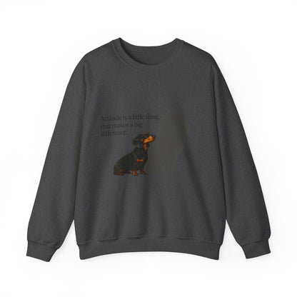 Inspirierendes Sweatshirt – Dackel mit Löwenschatten „Attitude“ – Lustiges Sweatshirt | True Insights – Bild 8