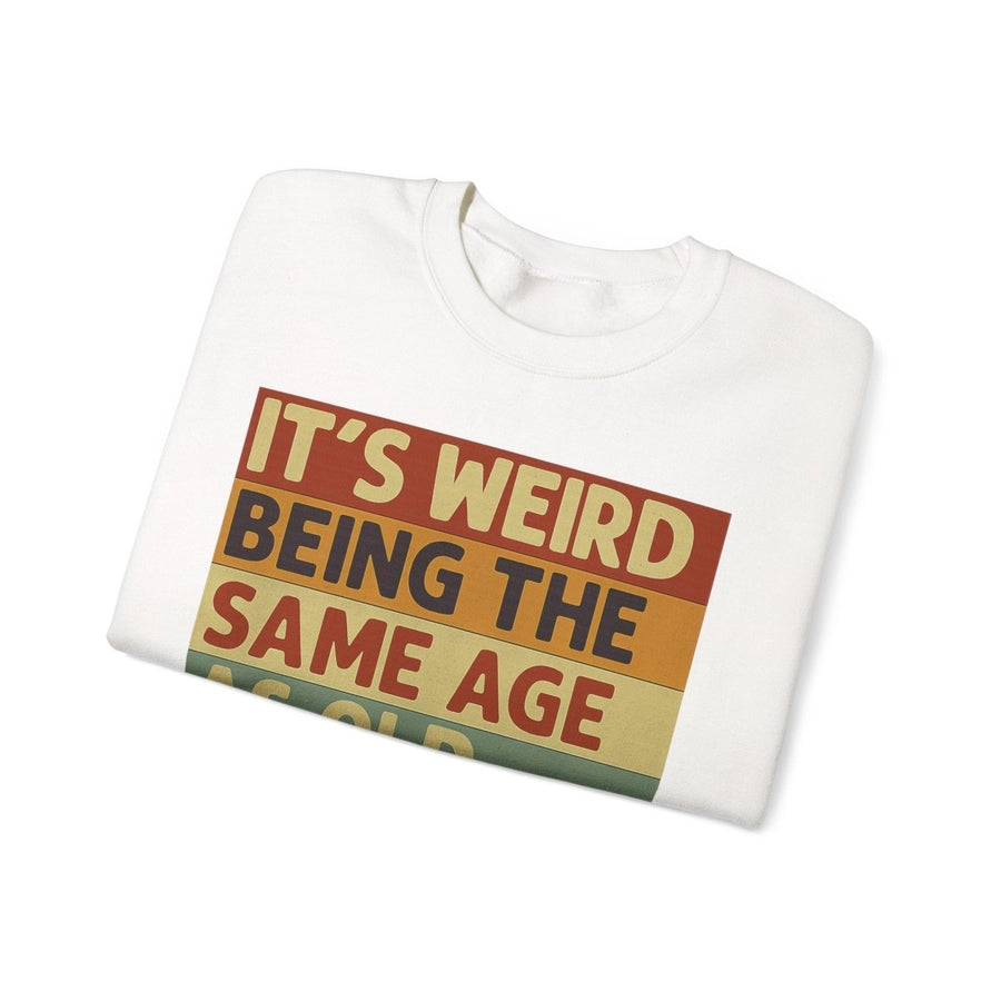 True Insights Vintage Sweatshirt mit humorvollem Alterswitz, stilvolles Lifestyle-Foto
