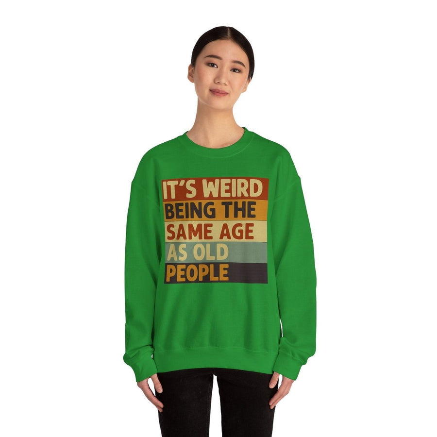 True Insights Vintage Sweatshirt mit humorvollem Altersspruch, komplettes Motiv sichtbar