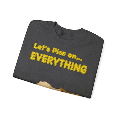 Vintage Motiv – Let’s Piss on Everything – Satirisches Sweatshirt mit Hund & Katze | True Insights Design mit Humor