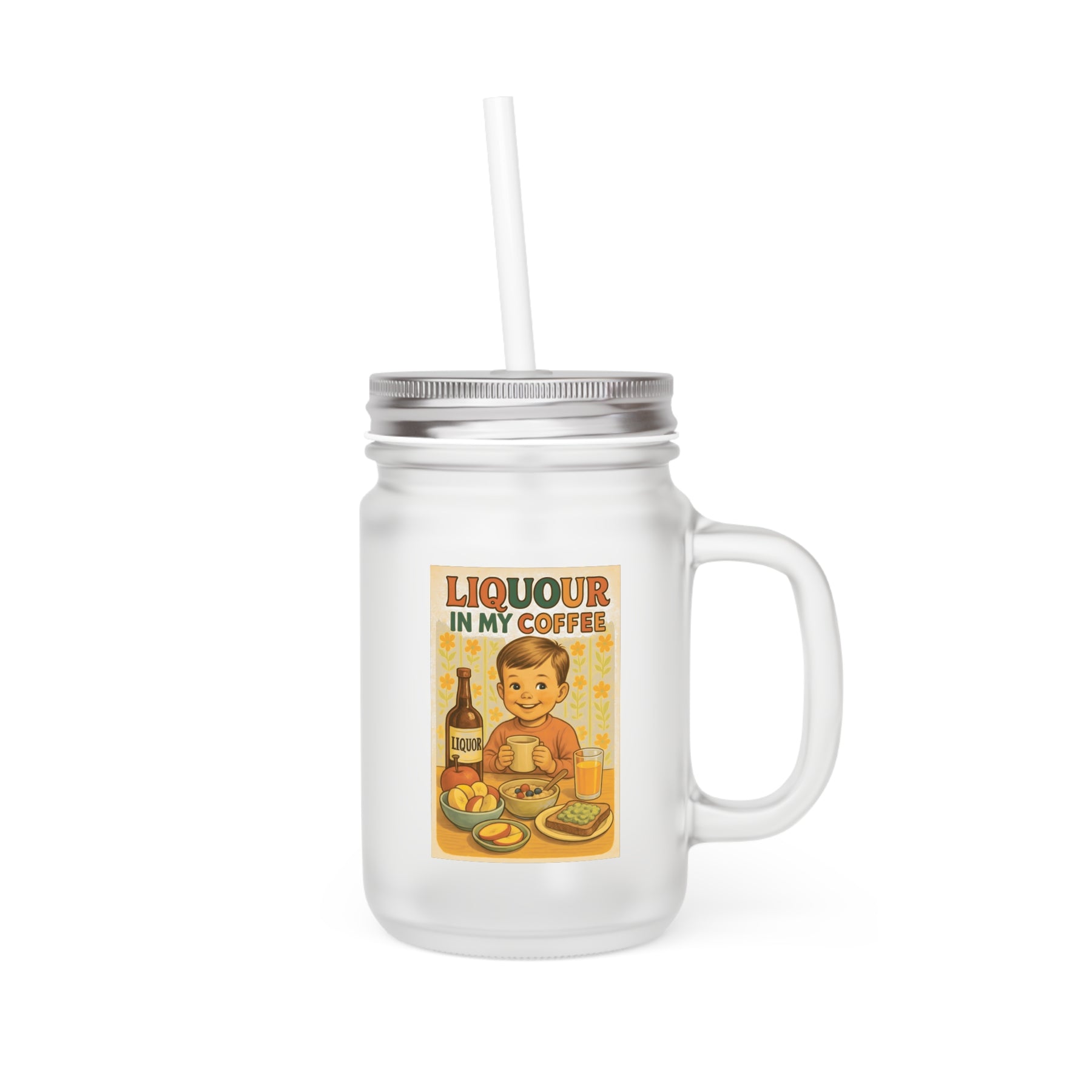 Liquor in My Coffee – Jar Mug im Retro-Satire-Stil-Mug-True Insights