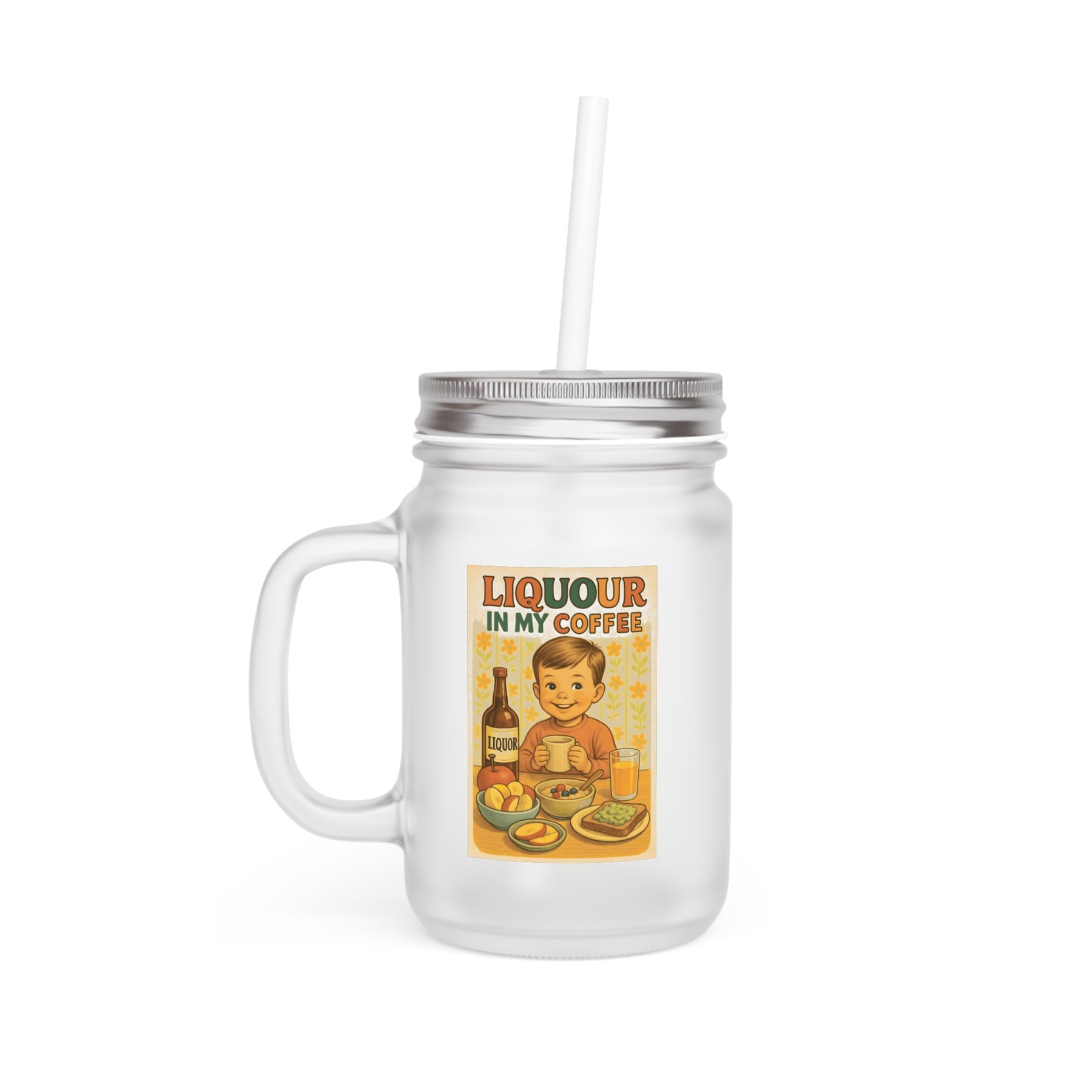 Liquor in My Coffee – Jar Mug im Retro-Satire-Stil-Mug-True Insights