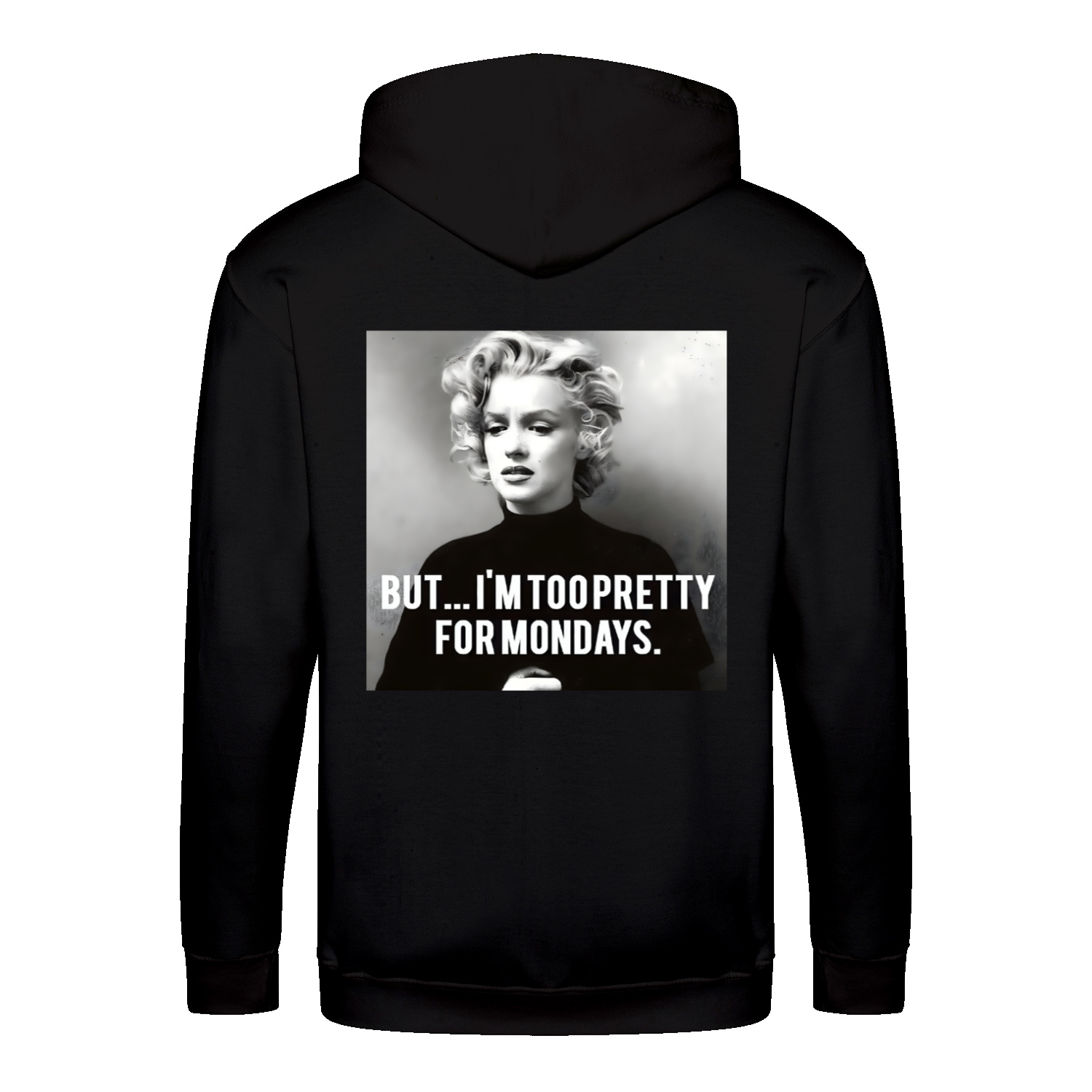 Marilyn Monroe Zip Hoodie – Too Pretty for Mondays Retro-Style-Zip Hoodie-True Insights
