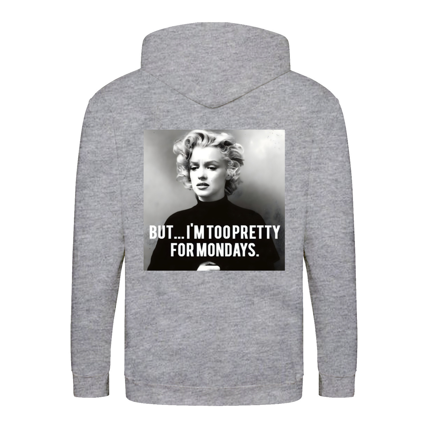 Marilyn Monroe Zip Hoodie – Too Pretty for Mondays Retro-Style-Zip Hoodie-True Insights
