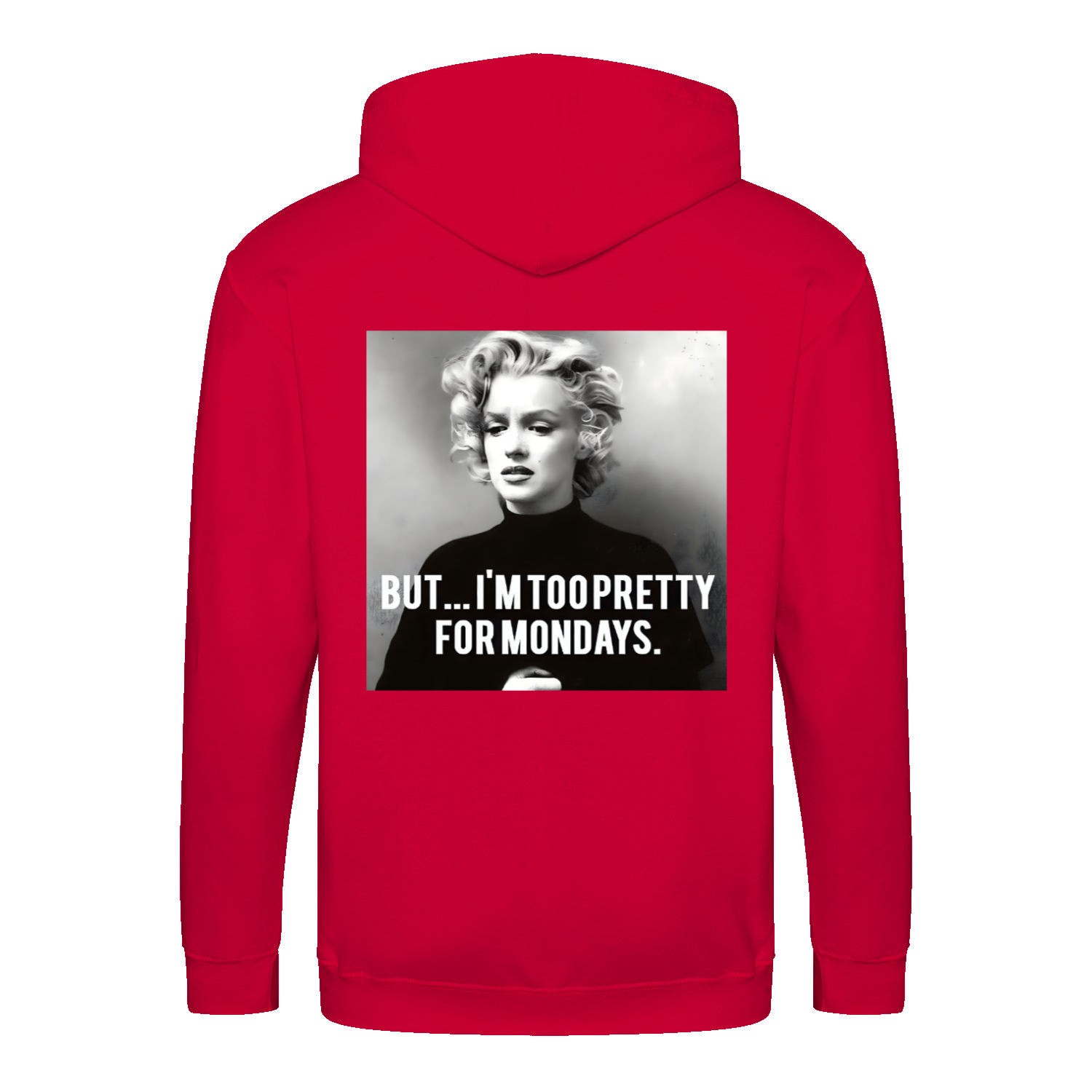 Marilyn Monroe Zip Hoodie – Too Pretty for Mondays Retro-Style-Zip Hoodie-True Insights