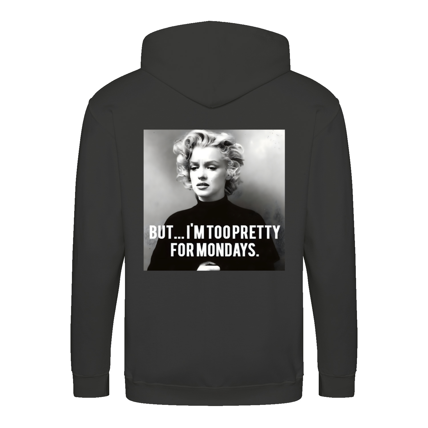 Marilyn Monroe Zip Hoodie – Too Pretty for Mondays Retro-Style-Zip Hoodie-True Insights