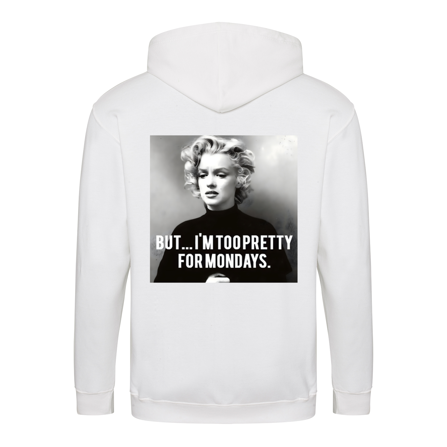 Marilyn Monroe Zip Hoodie – Too Pretty for Mondays Retro-Style-Zip Hoodie-True Insights