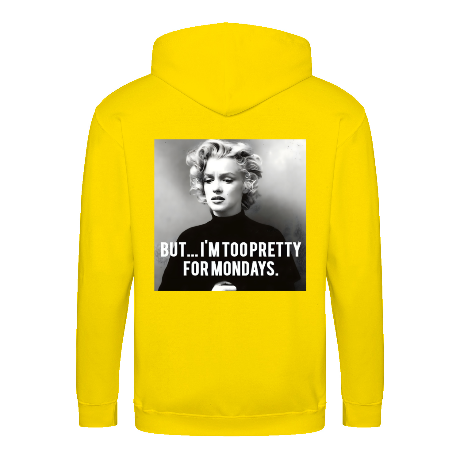 Marilyn Monroe Zip Hoodie – Too Pretty for Mondays Retro-Style-Zip Hoodie-True Insights