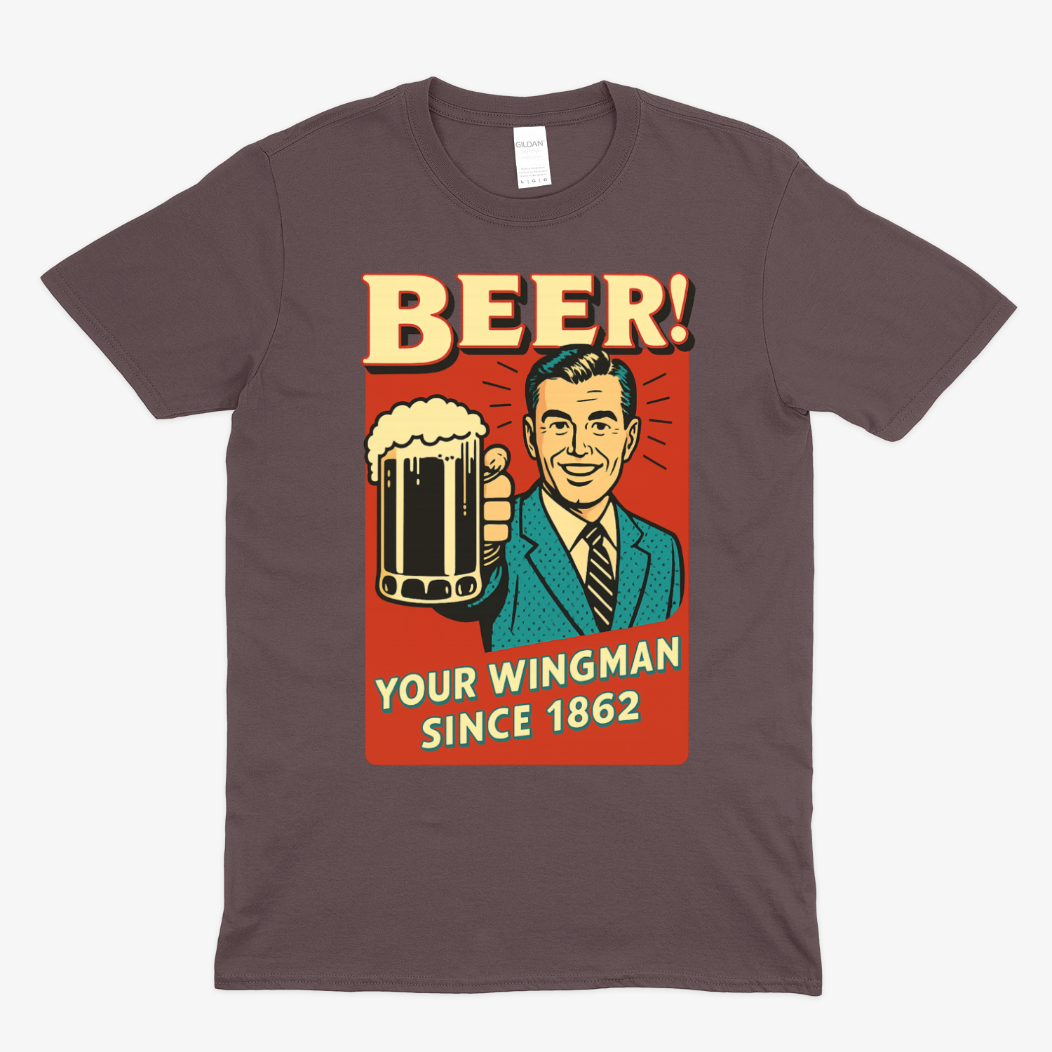 Beer! – Dein Wingman seit 1862 | Retro T-Shirt & Sweatshirt – Freches Satire-Design für mutige Statements | True Insights