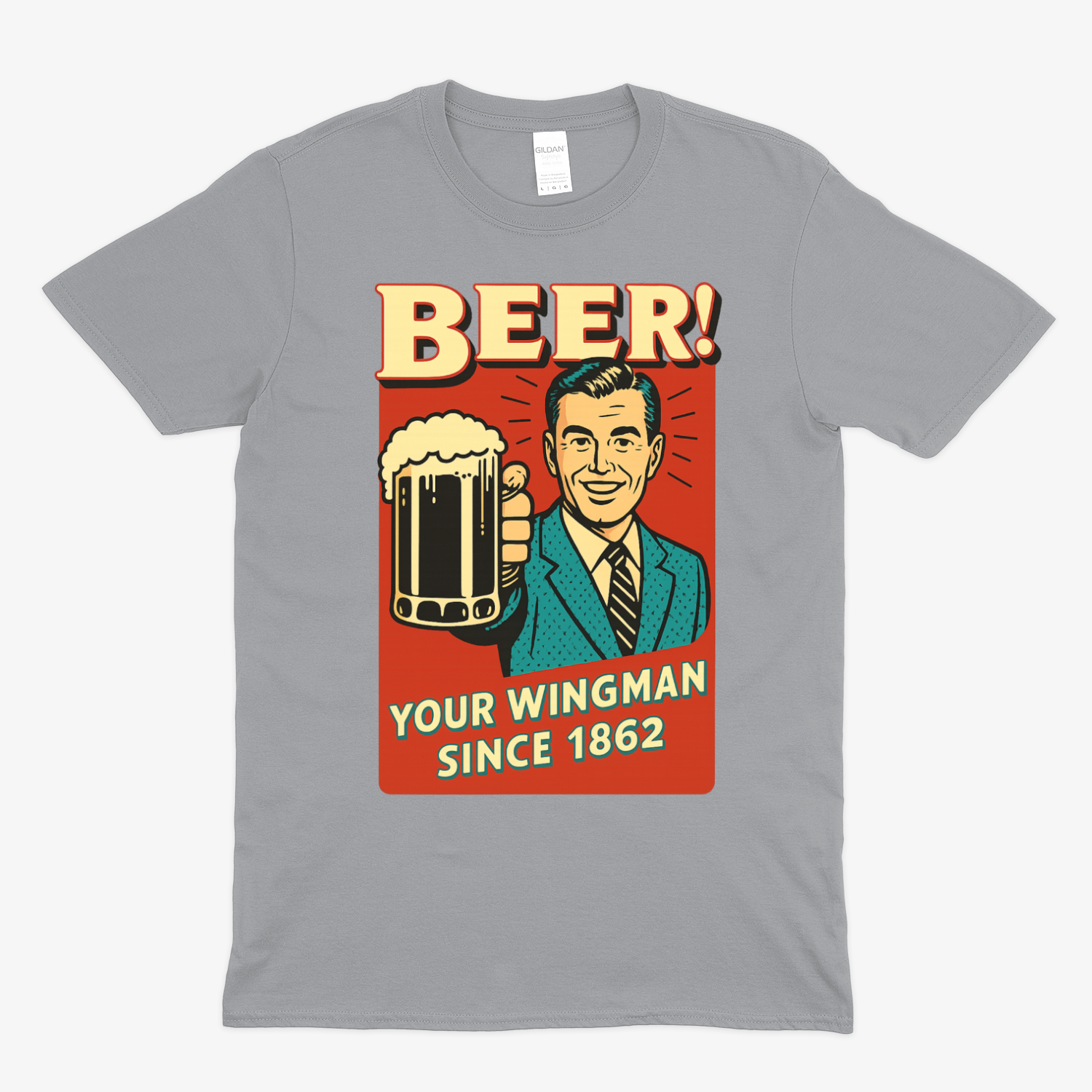 Beer! – Dein Wingman seit 1862 | Retro T-Shirt & Sweatshirt – Freches Satire-Design für mutige Statements | True Insights
