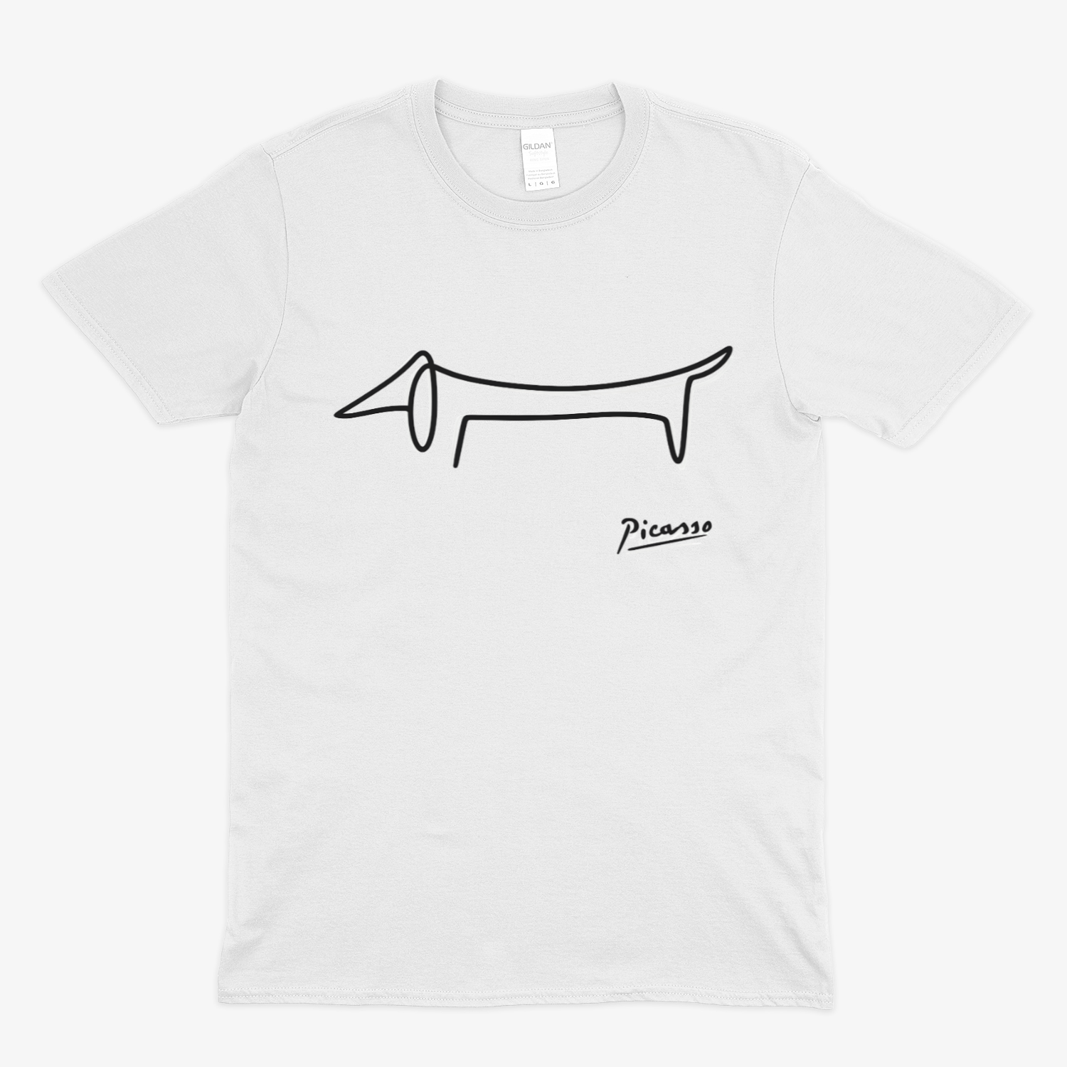 Picasso Dackel T-Shirt – Minimalistische Hundelinie mit Kultfaktor – Lustiges | True Insights – Bild 3