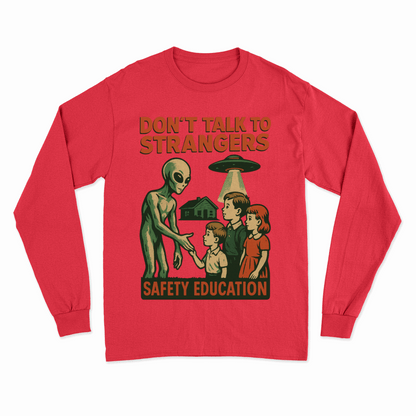 Don't Talk to Strangers – Retro Alien Safety Education Sweatshirt