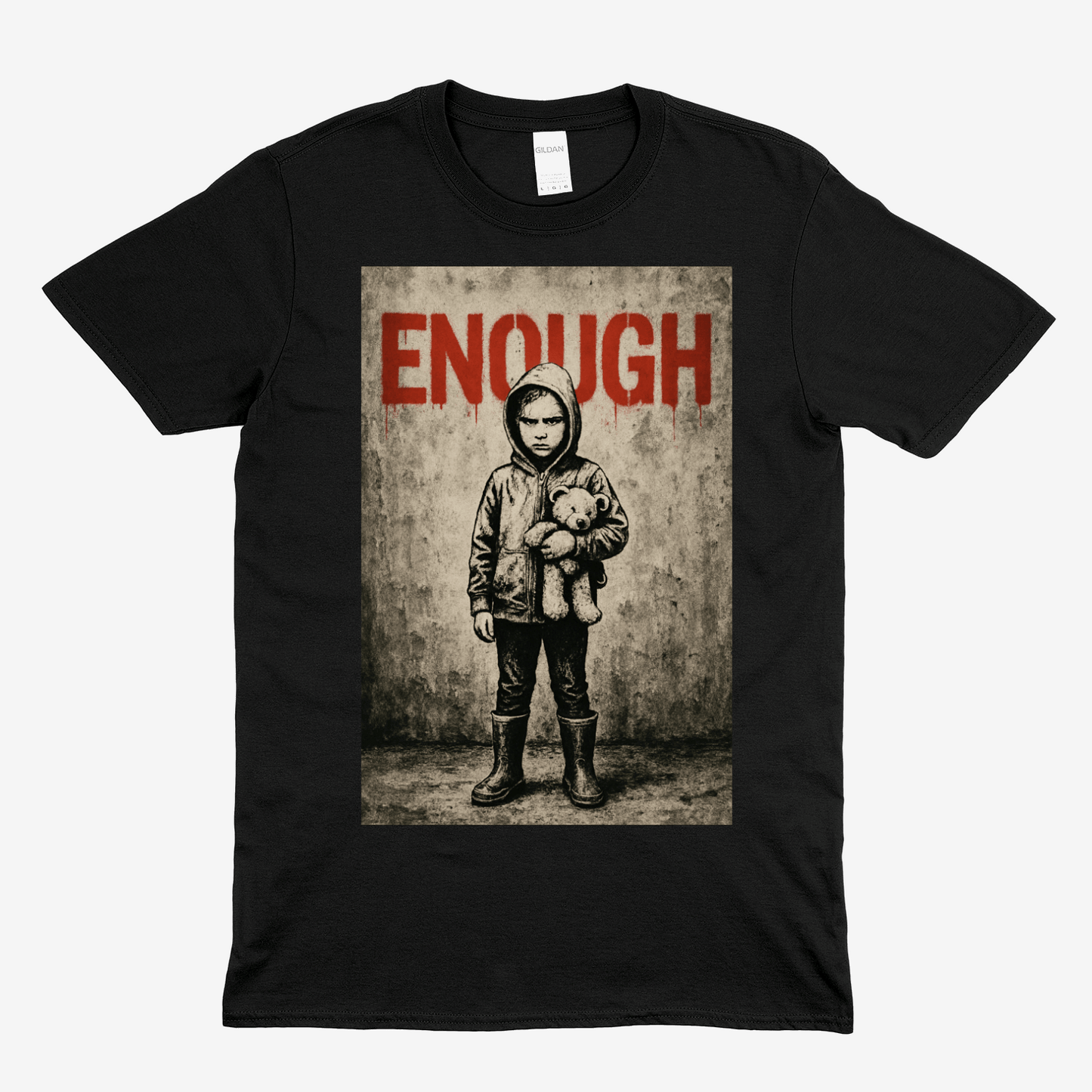 „ENOUGH“ – Protestkunst mit Haltung | Street-Art Statement Shirt