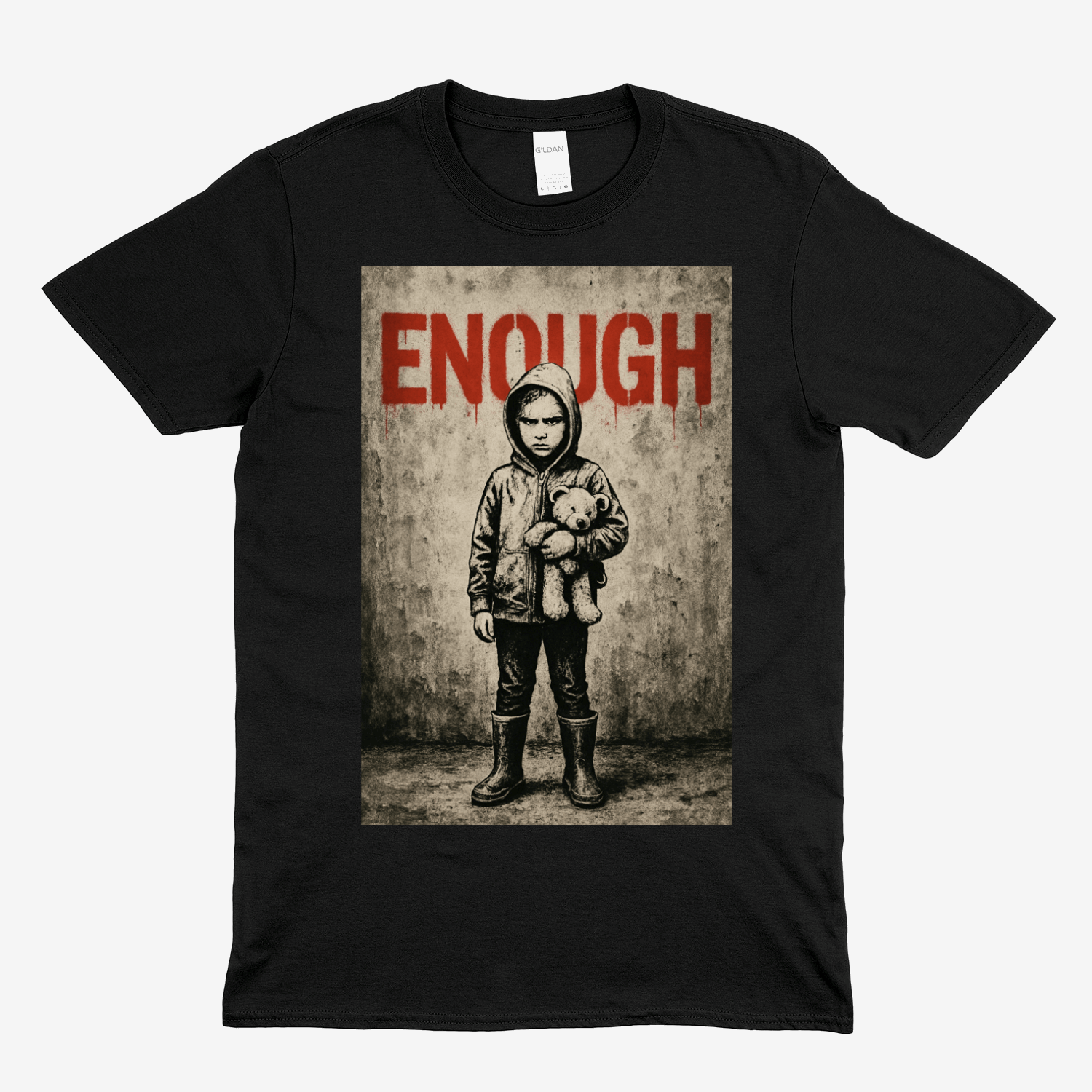 „ENOUGH“ – Protestkunst mit Haltung | Street-Art Statement Shirt