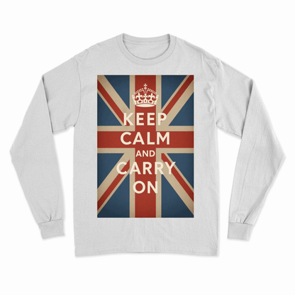 Sweatshirt – Sweatshirt „Keep Calm and Carry On“ – Britischer Klassiker im Retro-Look | True Insights Design mit Humor