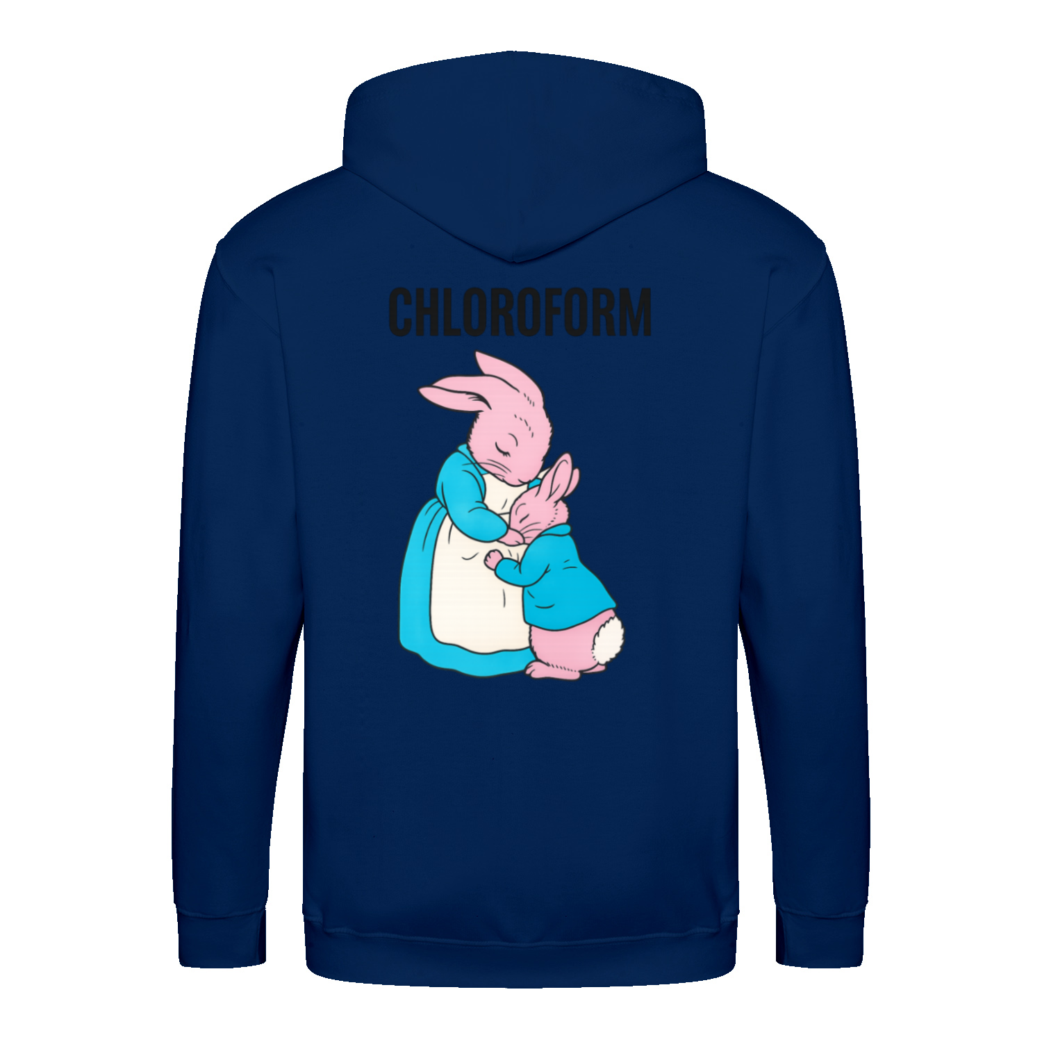 Chloroform Bunny Zip Hoodie – Schwarzhumor Cartoon-Hoodie-Zip Hoodie-True Insights