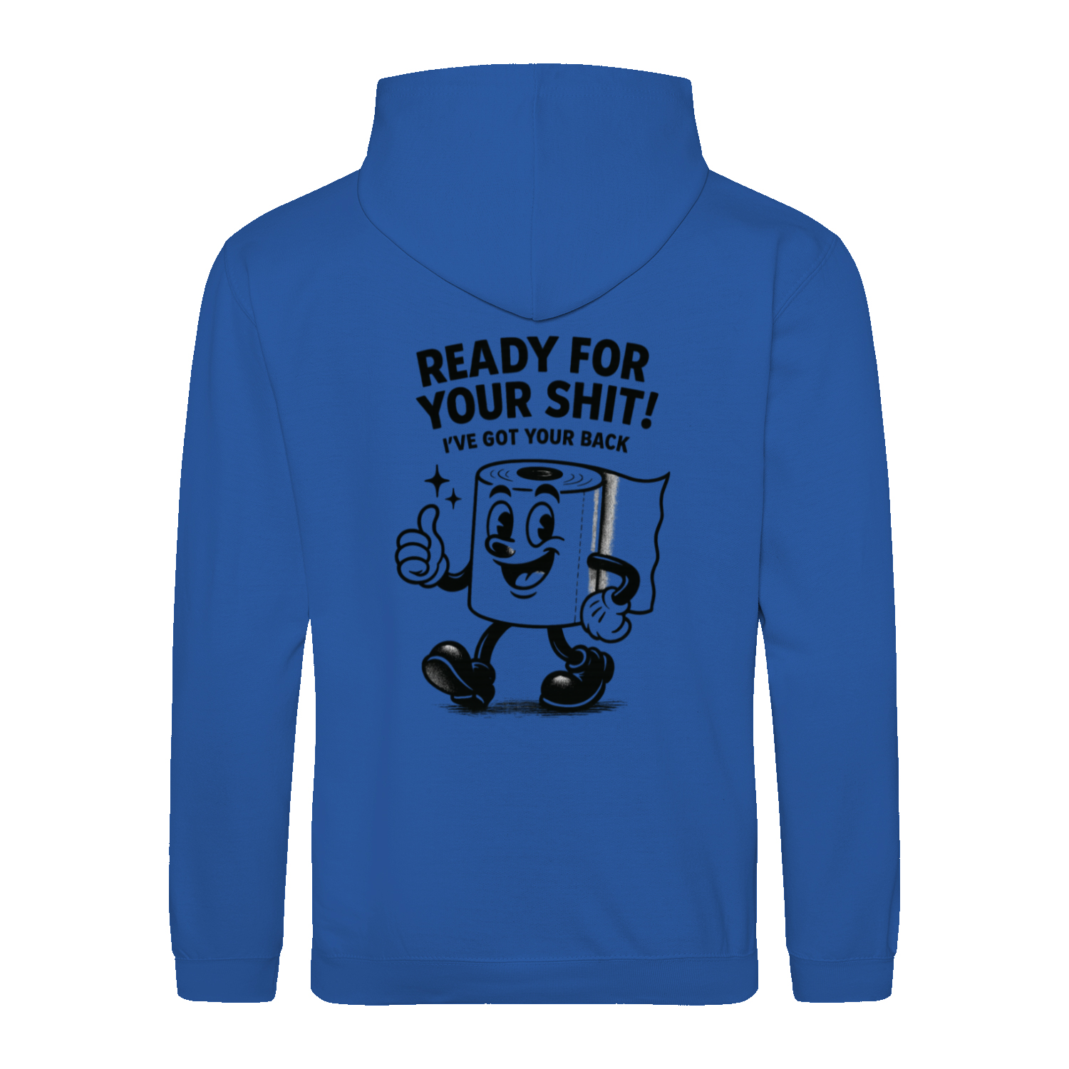 Sweatshirt Ready for your Shit – Satirischer Hoodie mit Rückendruck-Sweatshirt-True Insights