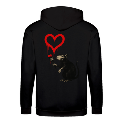 Zip Hoodie Ratte mit Herz – Urban Streetart Style-True Insights