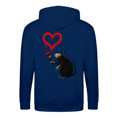 Zip Hoodie Ratte mit Herz – Urban Streetart Style-True Insights