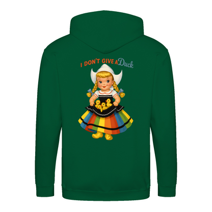 „I Don’t Give a Duck“ Hoodie – Retro-Satire mit Humor & Statement
