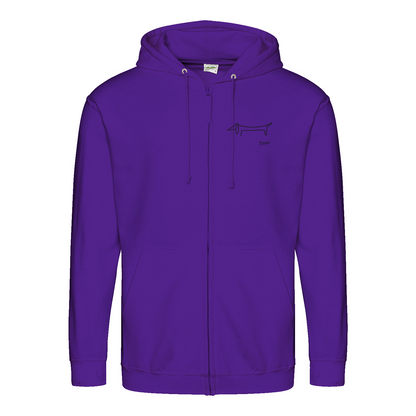 Dackel Hoodie – Picasso Line Art | Minimalistisches Statement Sweatshirt-Zip Hoodie-True Insights
