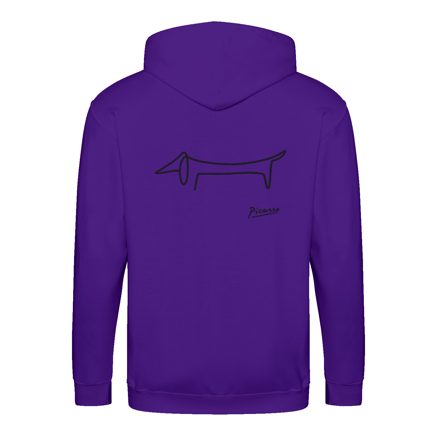 Dackel Hoodie – Picasso Line Art | Minimalistisches Statement Sweatshirt-Zip Hoodie-True Insights