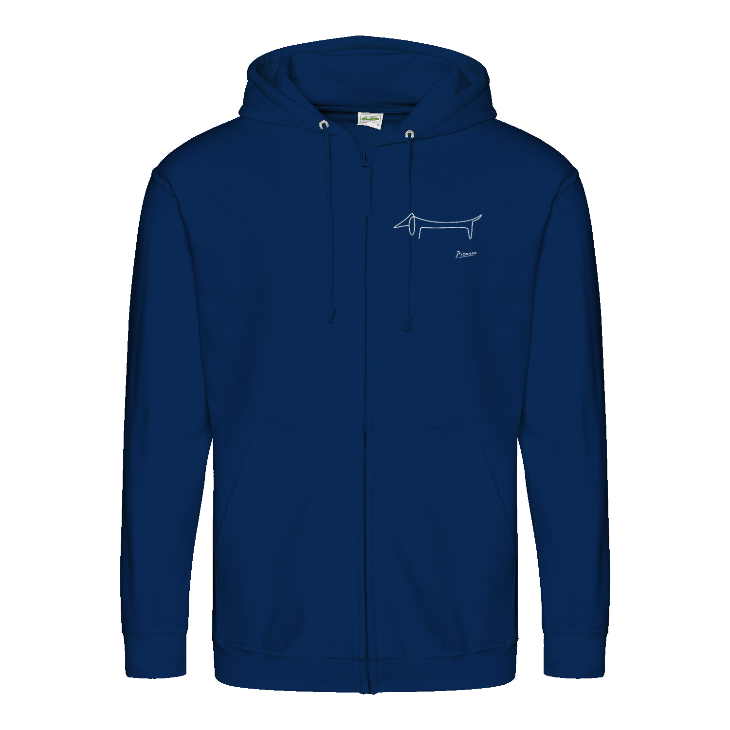 Dackel Hoodie – Picasso Line Art | Minimalistisches Statement Sweatshirt-Zip Hoodie-True Insights